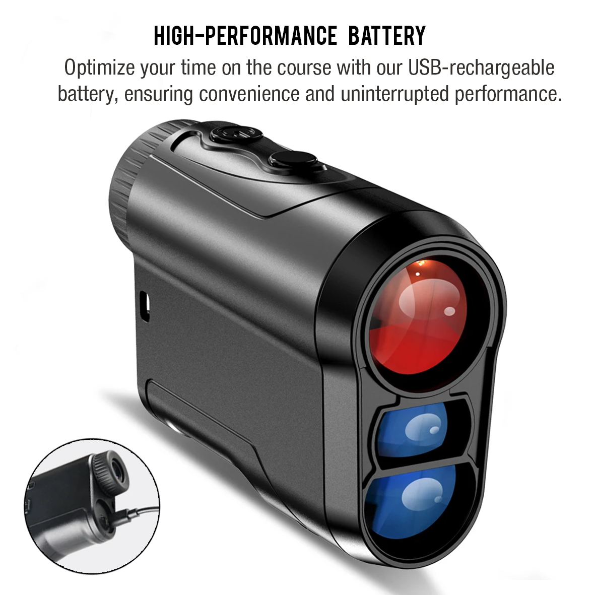 Golf Laser Rangefinder REVASRI 1000M with Slope Compensation and Flagpole Lock Vibration